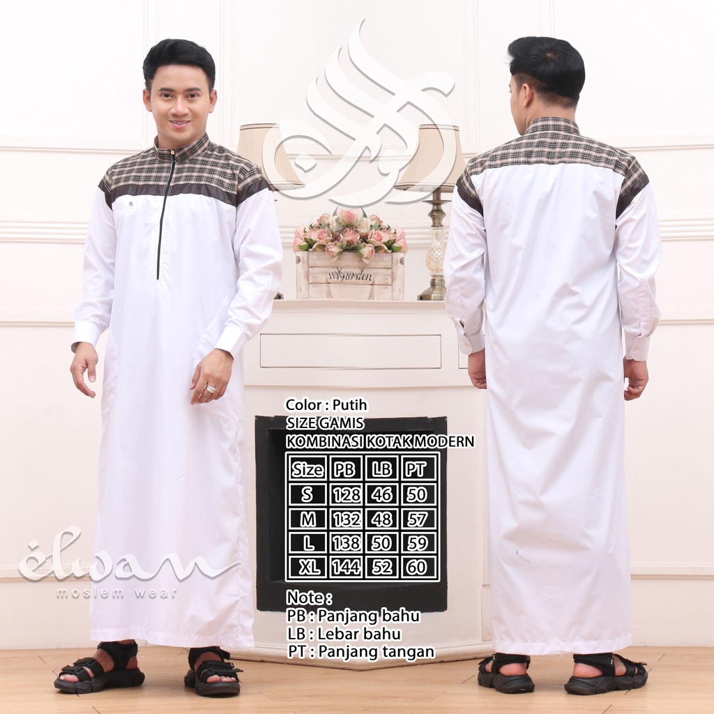 GAMIS KOMBINASI KOTAK MODERN ELWAN