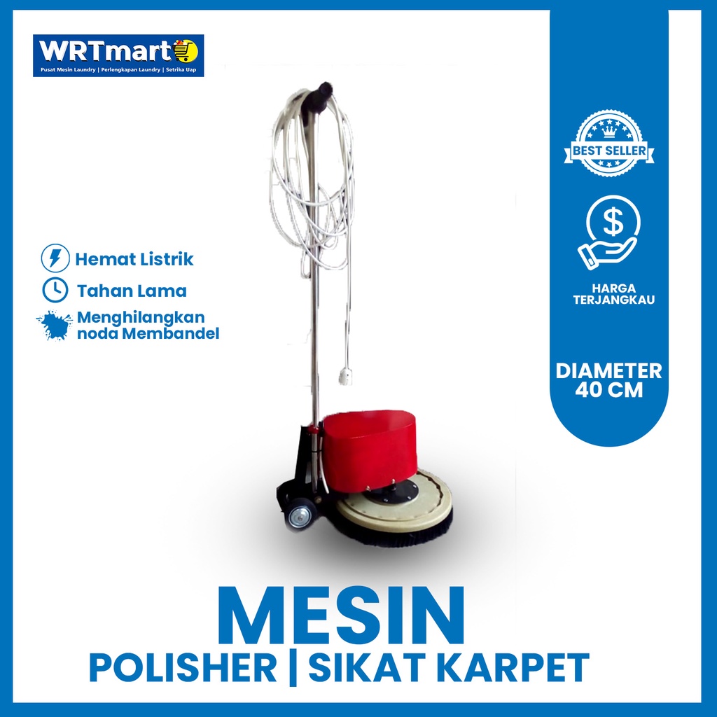 Mesin Polisher Alat Sikat Karpet Laundry rakitan Murah Daya Listrik 200 Watt | MESIN KARPET | MESIN 