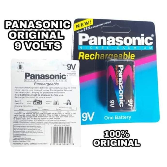 Baterai Kotak 9V 400mAh Batre Cas Ulang Rechargeable Baterai Kotak