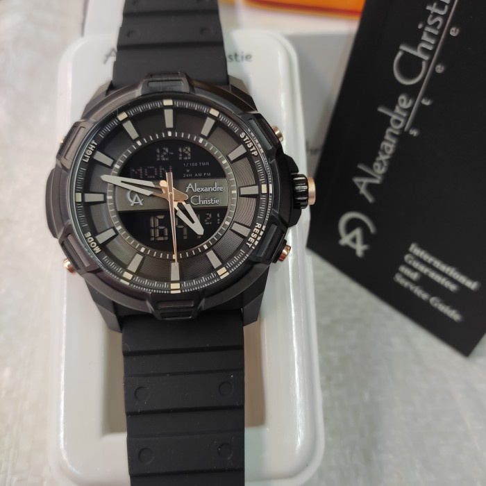 Jam Pria Alexandre Christie Ac 9375 Mh Rubber All Stainless