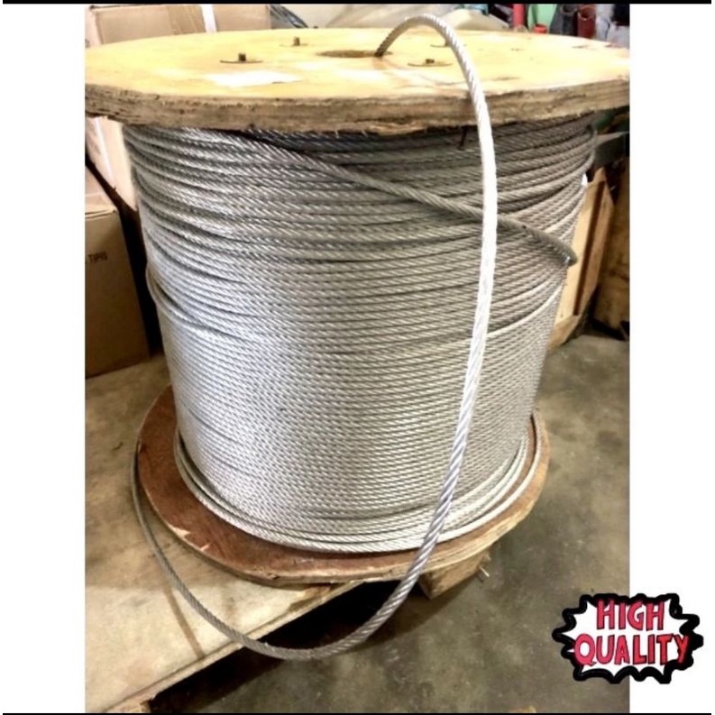 Sling Tali Kawat Baja Galvanis 14 mm-Wire Rope Winch Hoist