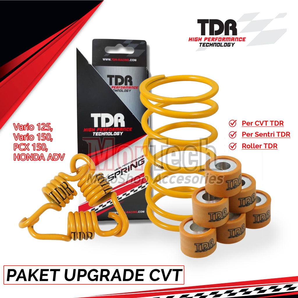 Paket Upgrade Kirian CVT Akselerasi Top Speed TDR Racing Kombo Hemat Per CVT Per Kampas Ganda Roller