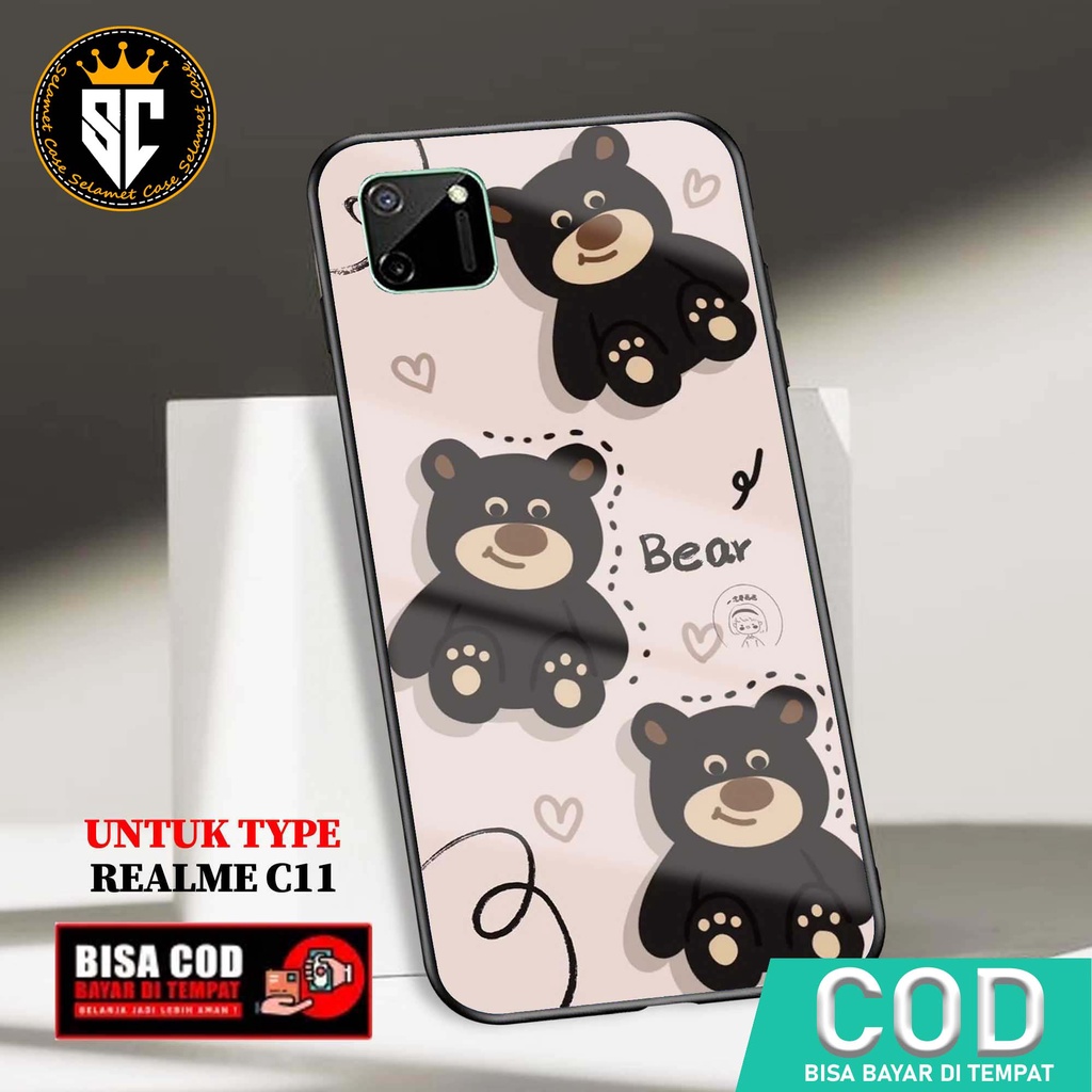 Case Realme C11 Casing Realme C11 Selamet Case [BEAR] Case Glossy Case Aesthetic Custom Case Anime P