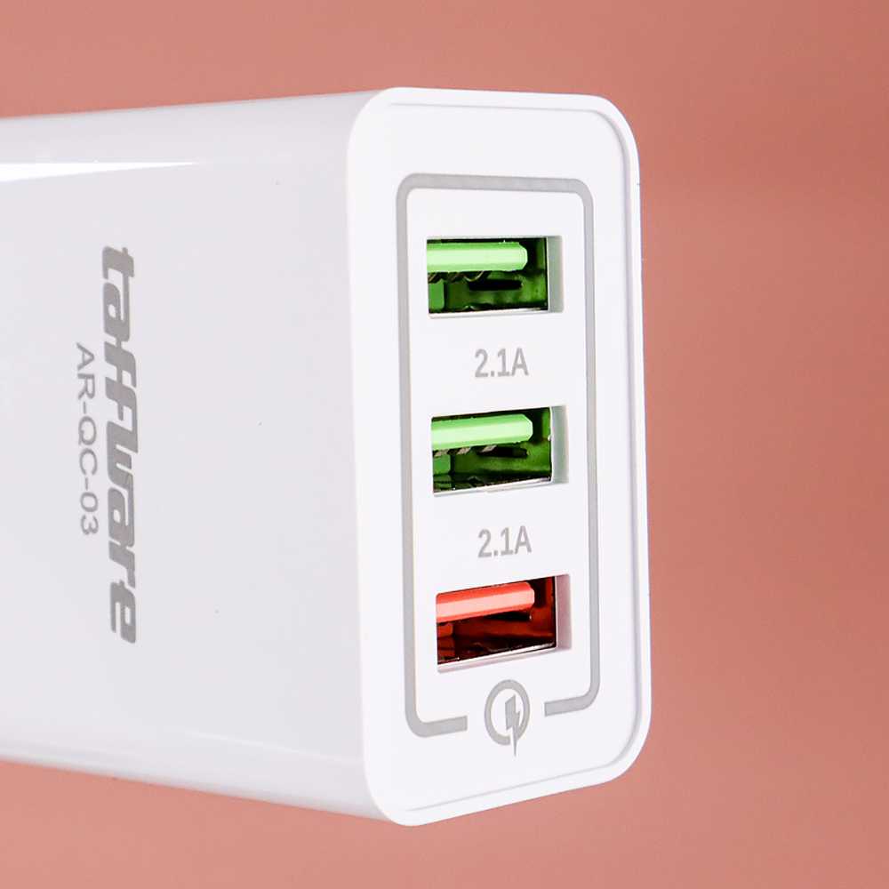 Charger Hp Aandroid USB 3 Port Qualcomm QC 3.0 EU Plug Fast Charging