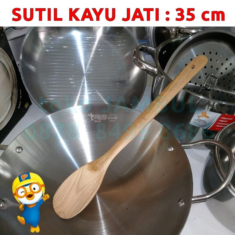 sodet centong sutil spatula kayu jati 35 cm