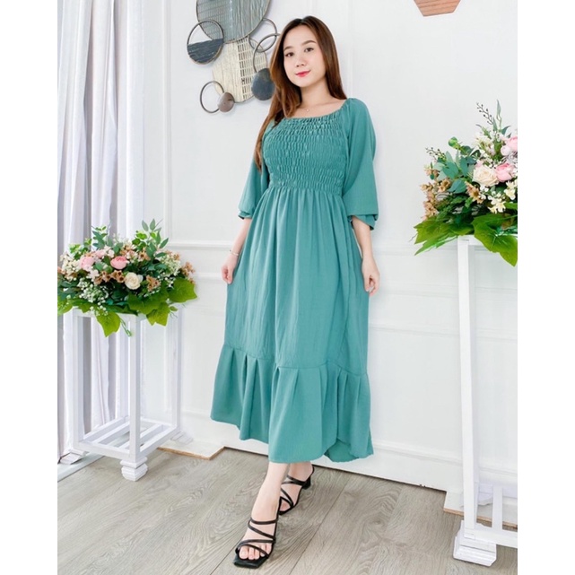 DRESS LOLLIE / DRESS WANITA CRINKLE / DASTER BALI CANTIK BUMIL BUSUI SEKSI KEKINIAN