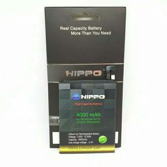 BATTERY HIPPO XIAOMI REDMI NOTE 5 NOTE 5 PRO BN45 BN 45 Atau BN48 ORI