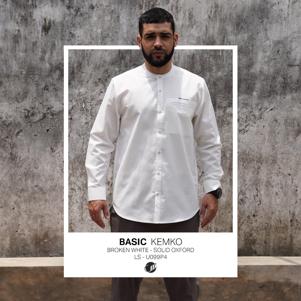 SAMASE BAJU KOKO KEMEJA KEMKO PANJANG U099P BROKEN WHITE/PUTIH TULANG