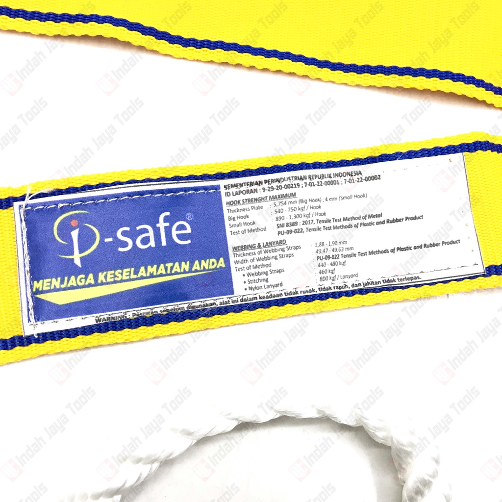 I-SAFE Safety Belt KECIL Single Hook Sabuk Pengaman Harness