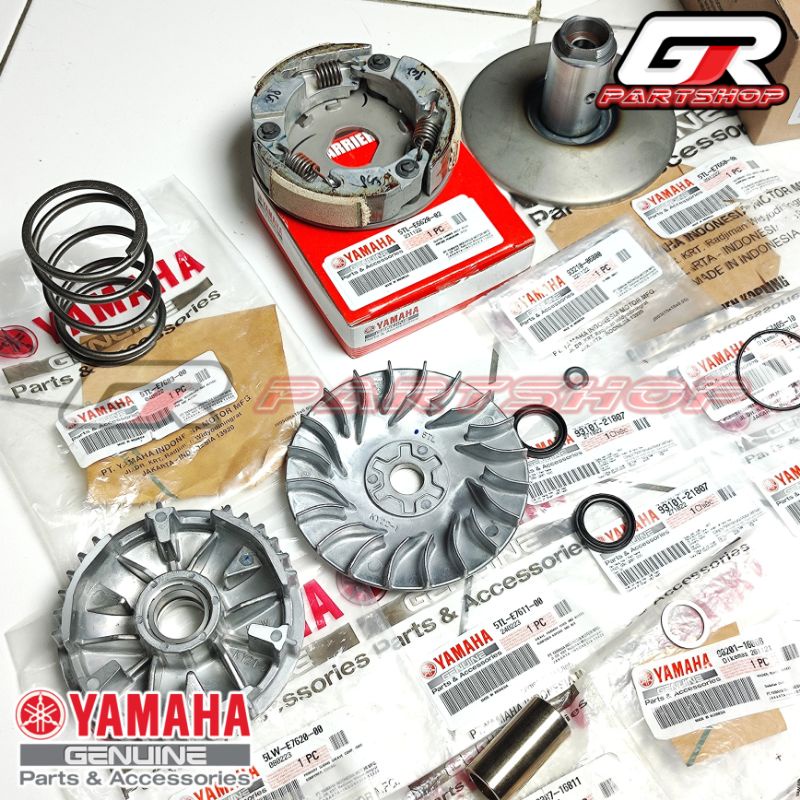 paket cvt full set mio sporty smile soul fino ori ygp original yamaha paket fullset isi cvt