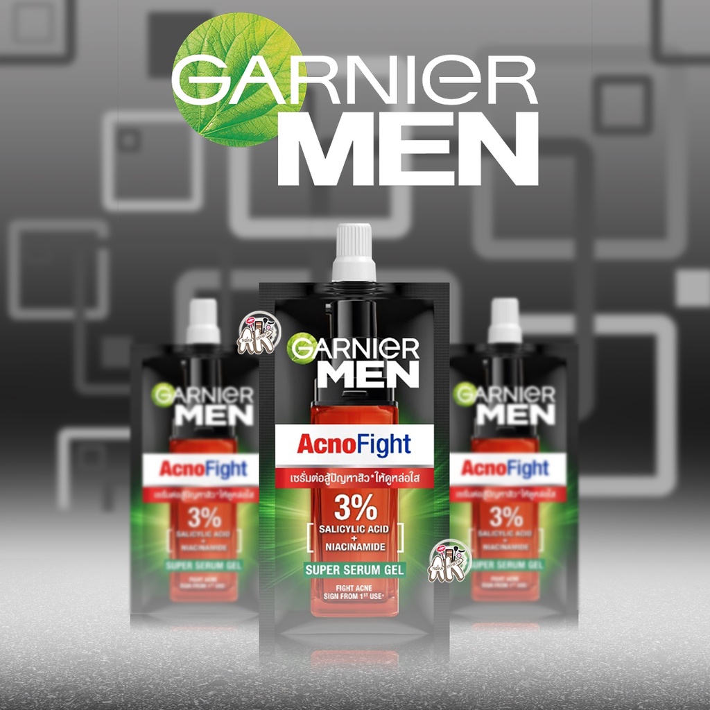 GARNIER MEN SERIES ACNO FIGHT SUPER SERUM GEL 7ML ( SACHET )