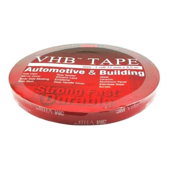 

Double Tape vhb 3M Red Merah 12 mm Dobel VHB Tape USA 12mm BRG BARU