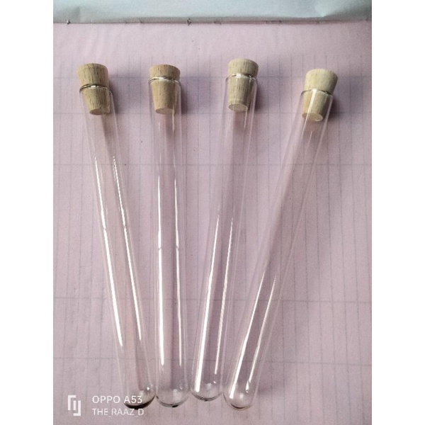 Tabung reaksi kaca 16mm×150mm 25 ml + tutup