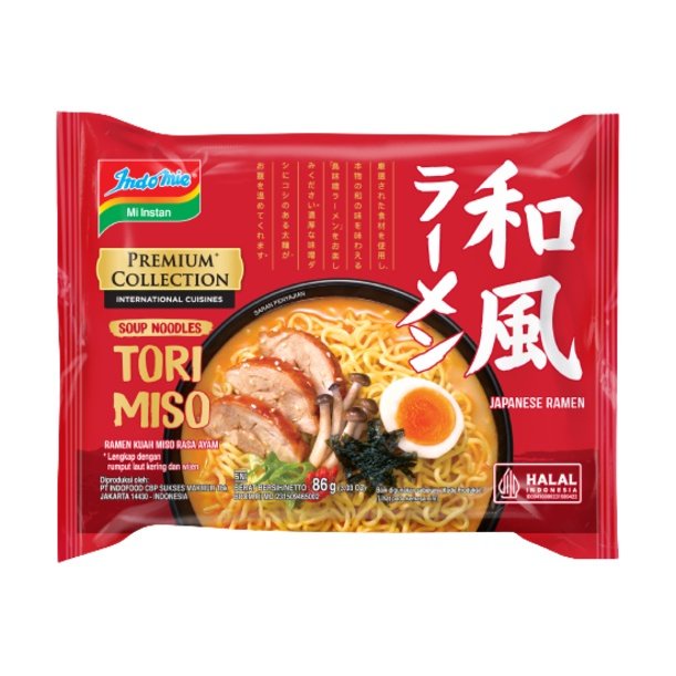 

Indomie Mie Instant Premium Japanese Tori Miso Ramen 86G