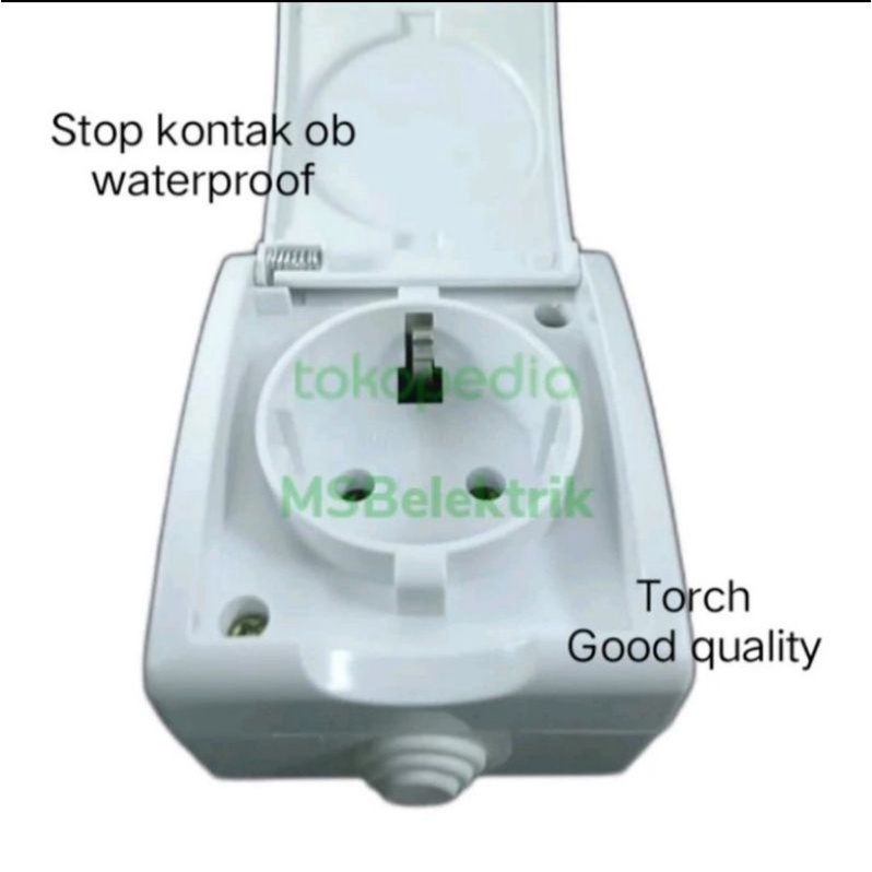 Stop kontak outbow outdoor waterproof / Stop kontak tempel dinding waterproof Torch
