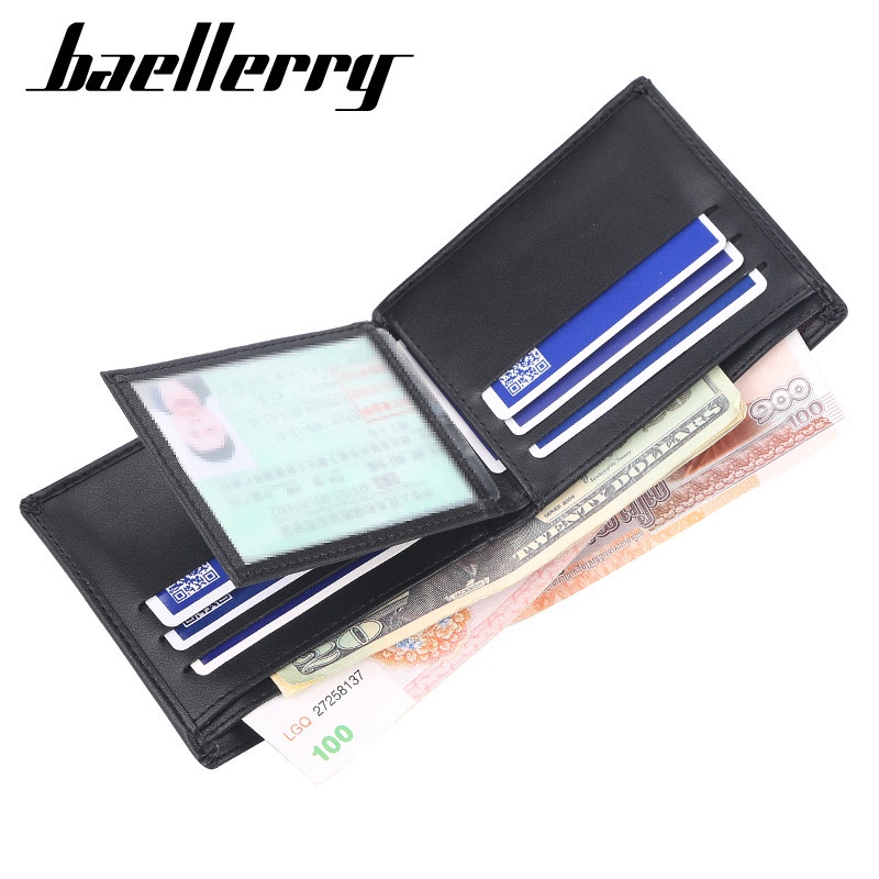 ORIGINAL IMPOR BAELLERRY D1831 DOMPET WALLET PRIA LIPAT TEBAL BAHAN LEMBUT DITANGAN