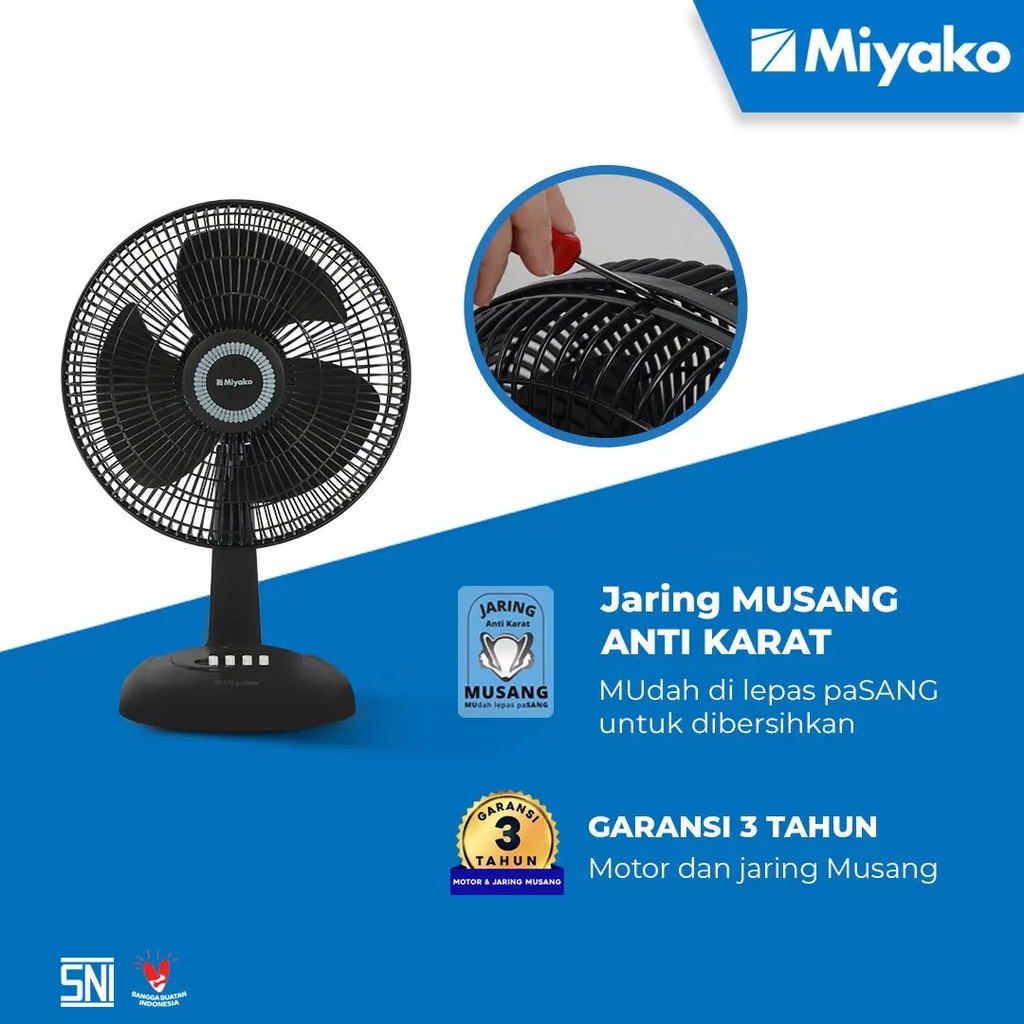 Desk Fan  dan Wall fan / Kipas Angin Meja dan dinding Miyako 1228 12 inch