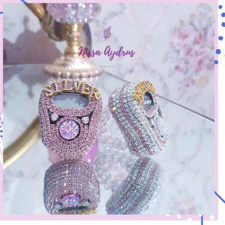 RECOMENDED Tasbih digital cantik premium swarovski LED custom nama