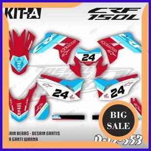 Decal CRF 150 L MOTIF MERAH PUTIH BIRU D-I2-553 1M4R23 tools