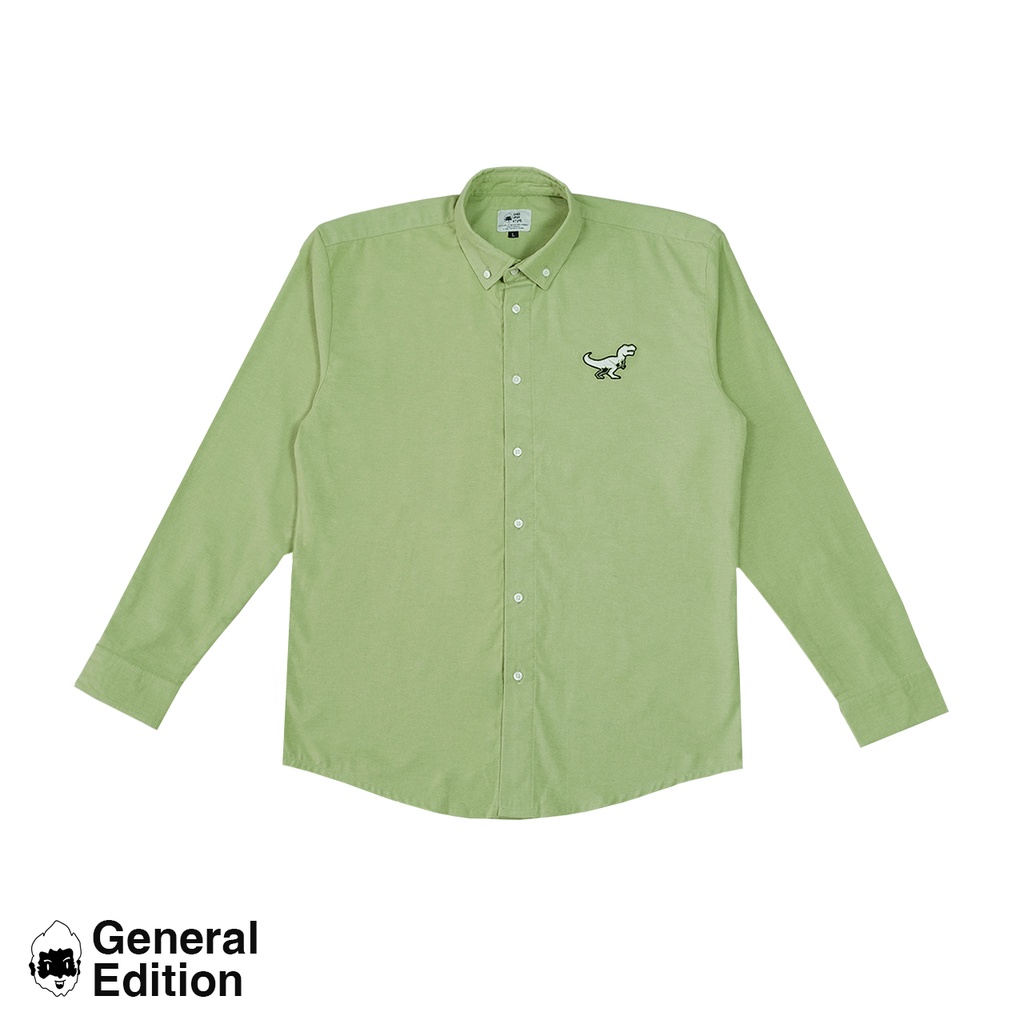 (GE) Rex - Baju Atasan Kemeja Hem Polos Pria Wanita Lengan Panjang Oxford Shirt Cowok Cewek Unisex W