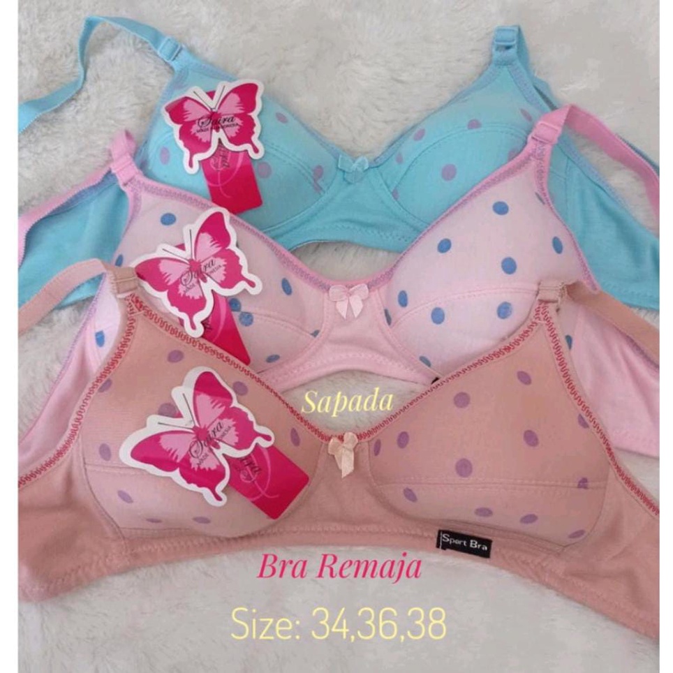 Bra Remaja/ Bh remaja, Sport Bra, Bra Wanita, Bra Cup Kecil, Bra Tanpa kawat dan busa, Sport Bra