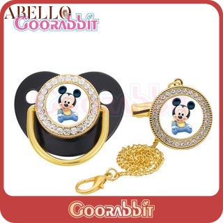 Klip Rantai Dot Bayi Desain Mickey Bling Bening