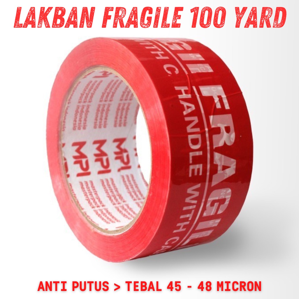 

LAKBAN FRAGILE MERAH JANGAN DI BANTING 48MM X 100 YARD Yass Mart ID