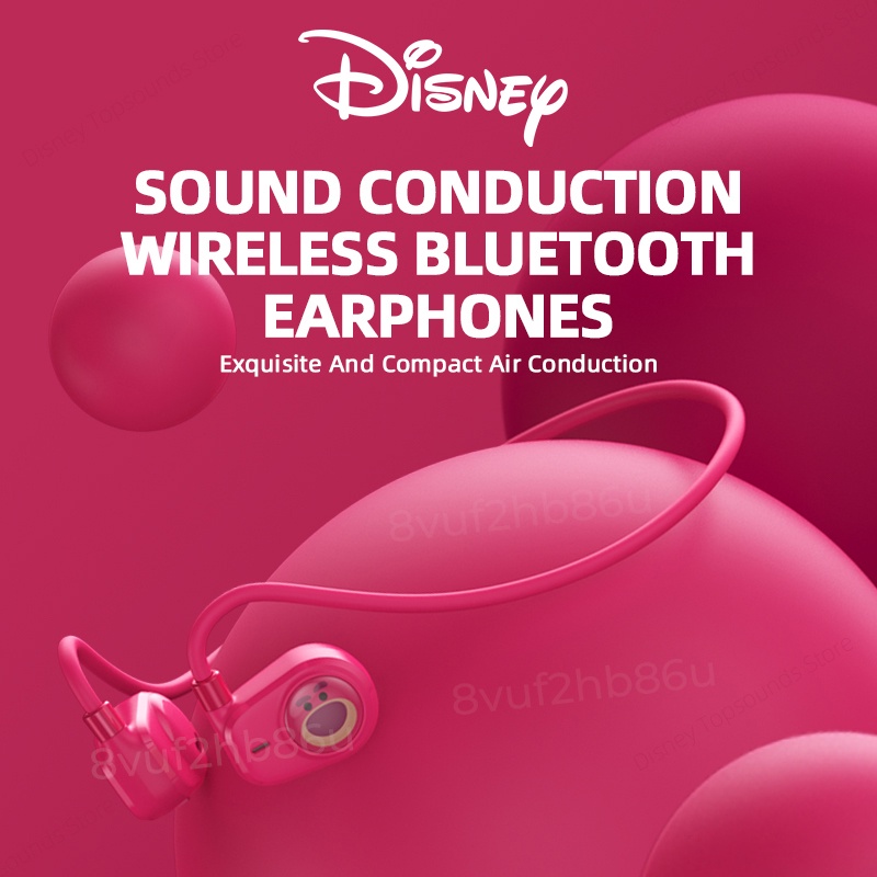 【NEW】100% Original Disney QS-Q2 Wireless Earphone TWS Sports Headset Bluetooth 5.0 konduksi tulang Earhook HiFi Stereo With Mic For Android/iOS