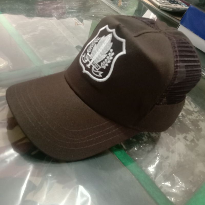 Promo Topi Satpam Terbaru Coklat Bahan Larici Termurah