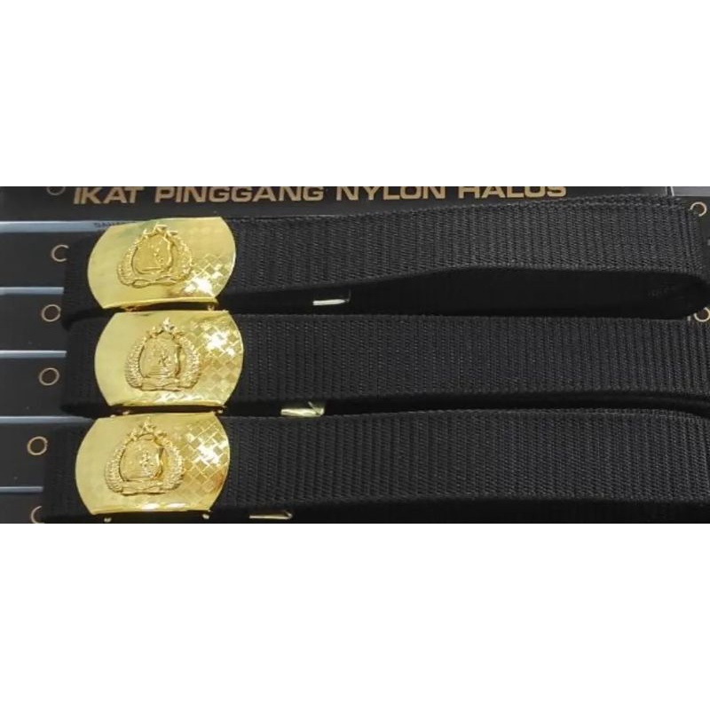 SABUK POLRI PDH KUNINGAN PANJANG 100/120CM