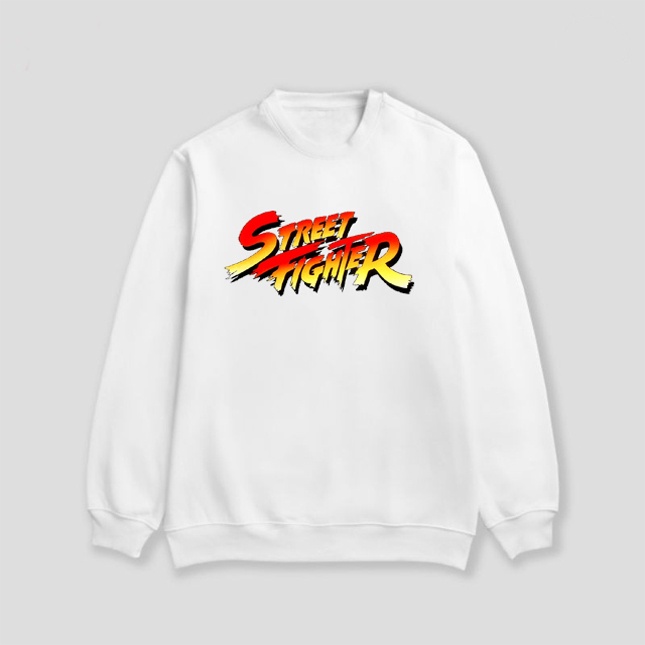 Sweater Street Fighter Crewneck Sweatshirt Bahan Katun Casual Unisex Cotton Fleece [READY STOCK SIAP