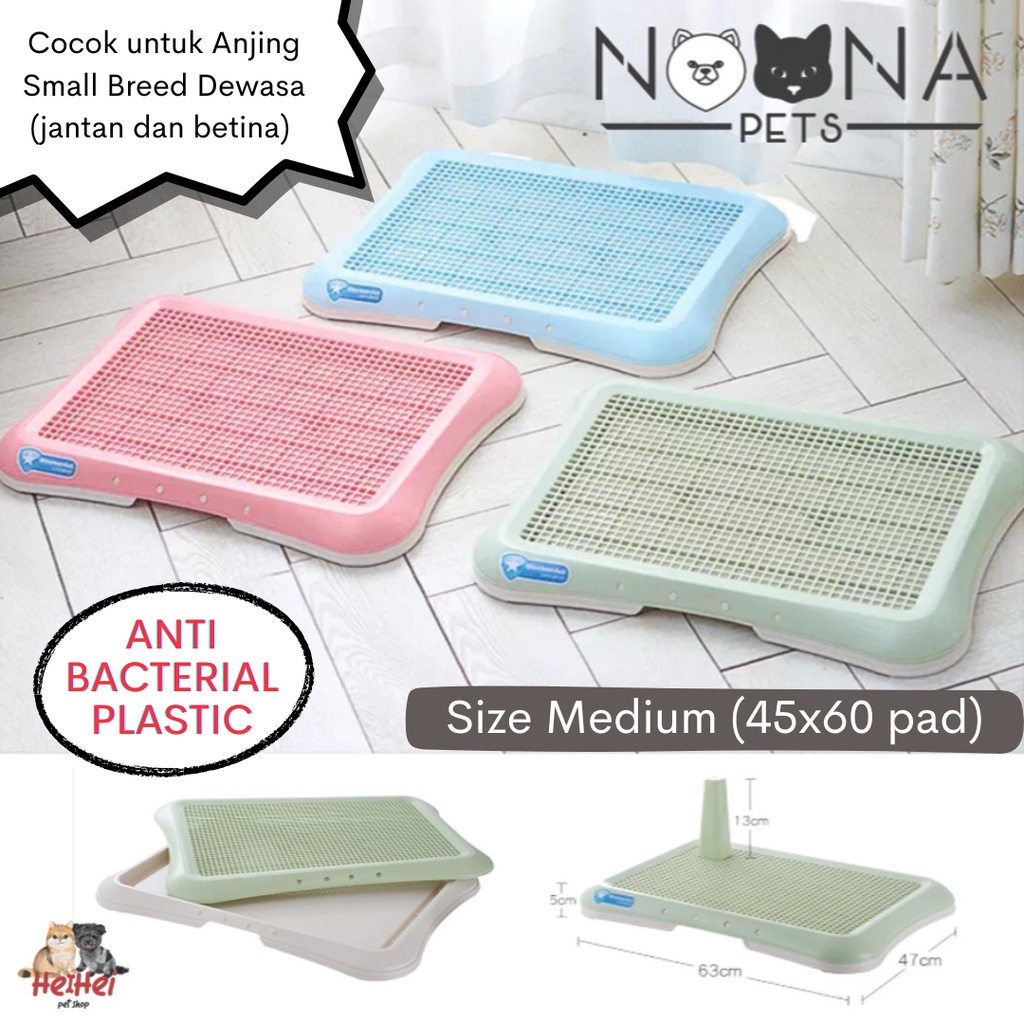 Noona Pets Dog Pee Pad Tray Training Size Medium - Tempat Pipis Anjing Premium Anti Bacterial Plastic - Training Pad Dog 45x60 cm