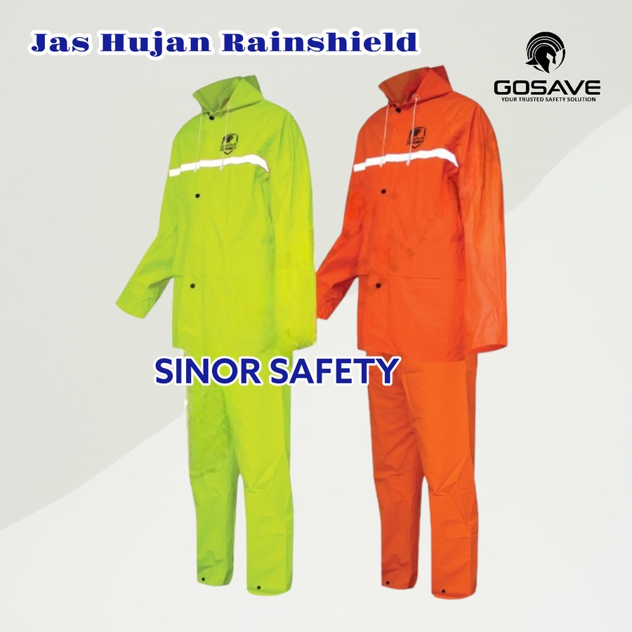 Jas Hujan RAINSHIELD Industrial Safety Raincoat Baju Celana Motor