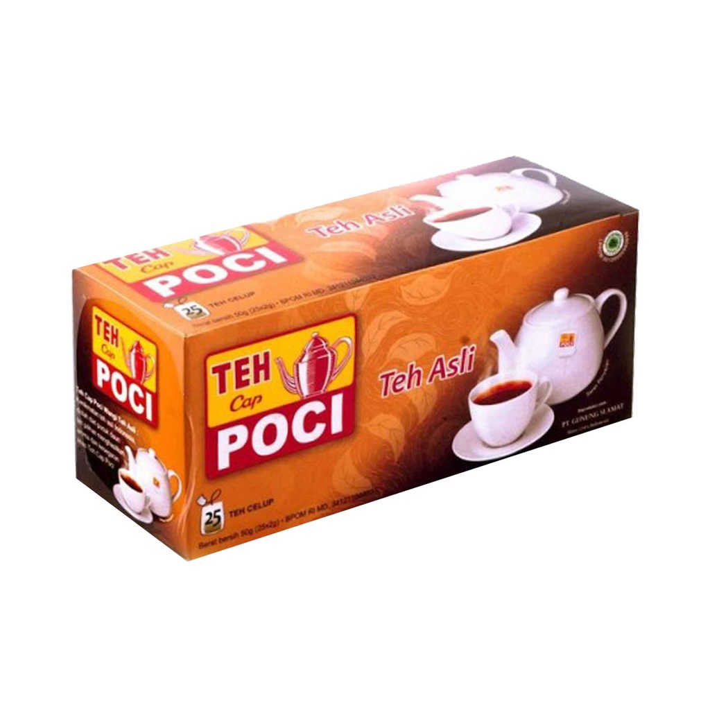 Teh Cap Poci / Teh Asli / Teh Hitam Celup / 50gr / 25 cup