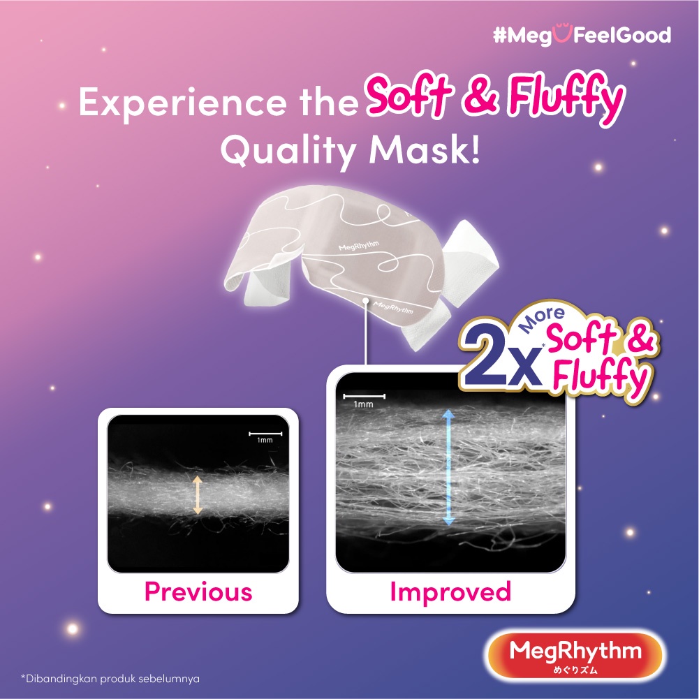 Megrhythm Masker Mata Steam Eye Mask Rose Scent 5 pcs - Relaksasi Untuk Mata Lelah