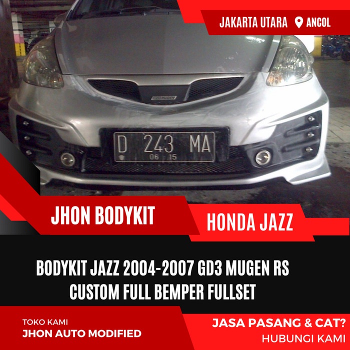 BODYKIT JAZZ 2004-2007 GD3 MUGEN RS CUSTOM FULL BEMPER FULLSET