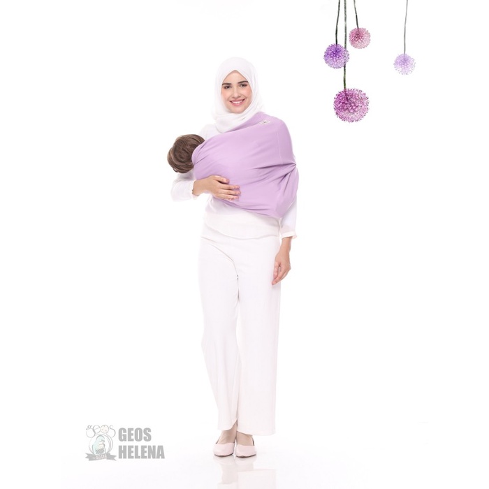 gendongan bayi  GENDONGAN BAYI - GEOS / GENDONGAN KAOS HELENA PREMIUM - BABY PURPLE - S(J9F4) Best S
