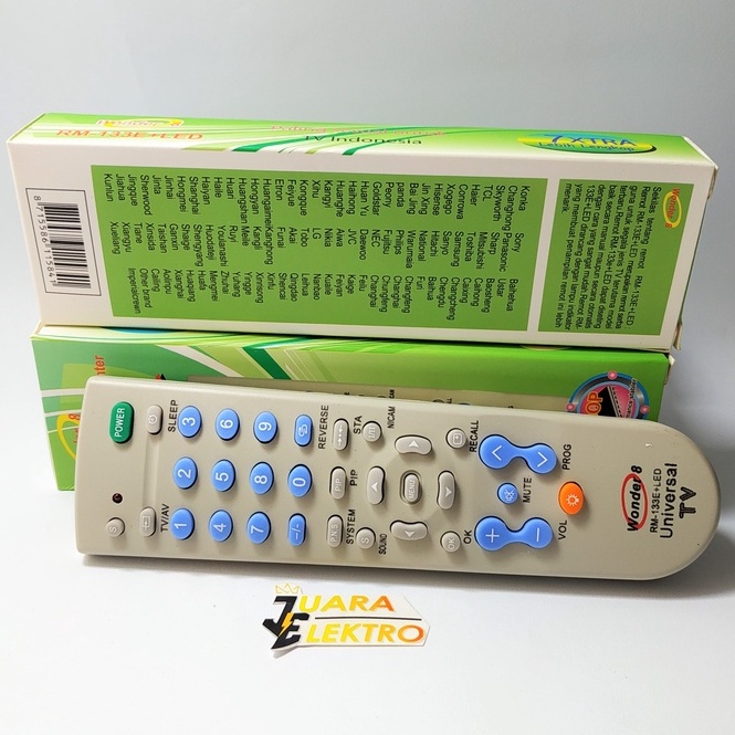 Remote TV Universal 133 + Senter | Remote TV Multi + Senter Dengan Dus