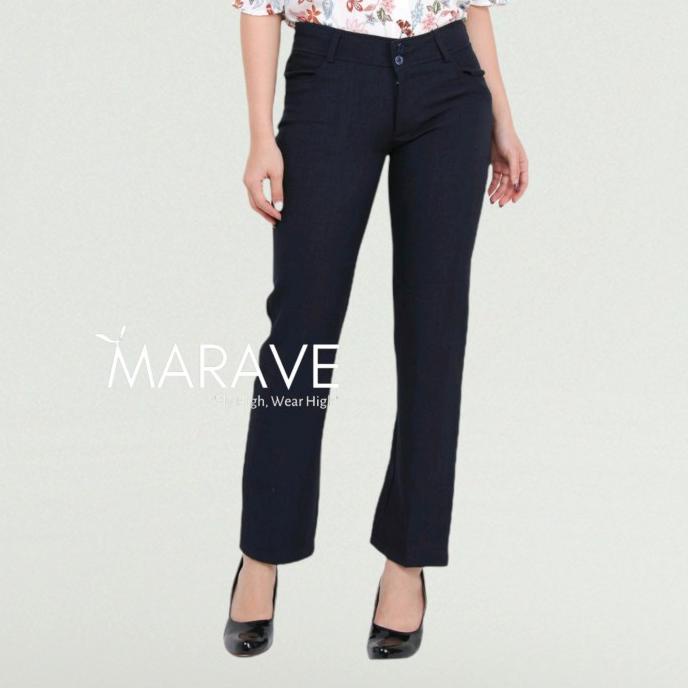 Celana Kerja Wanita Bahan Kain Panjang Marave / Celana Kantor Wanita
