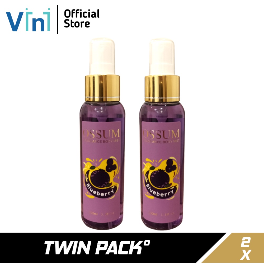 TWIN PACK - OSSUM BODYMIST BLUEBERRY 100ML - FOR WOMEN