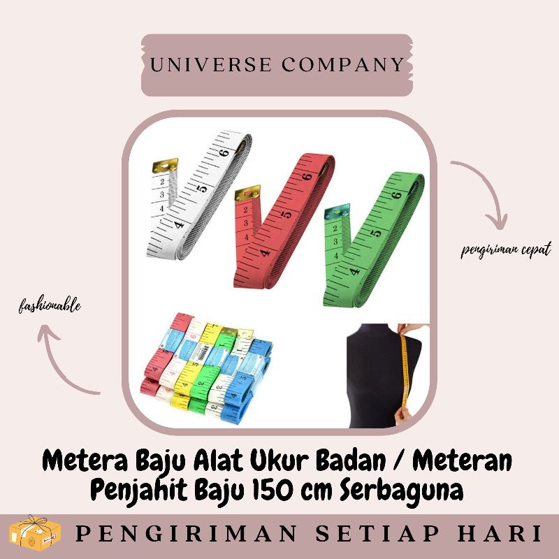 [UC] METERAN BAJU ALAT UKUR BADAN / METERAN PENJAHIT BAJU 150 CM SERBAGUNA
