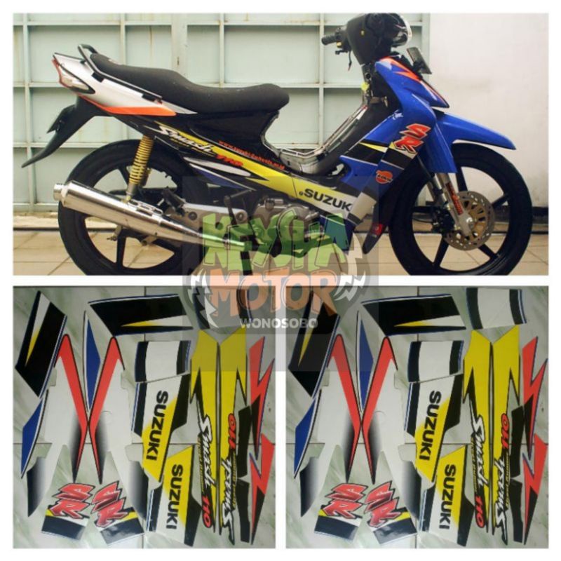 STIKER STRIPING SUZUKI SMASH LAMA SMASH SR 110 TAHUN 2004 2005