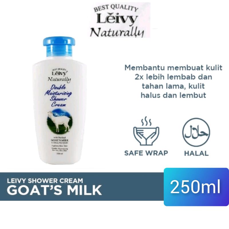 LEIVY  SHOWER GEL BOTOL 250ML/SABUN CAIR SUSU KAMBING