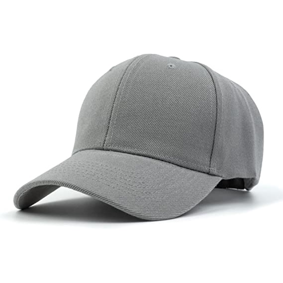 Topi Baseball Caps Polos Warna Abu Pria dan Wanita Standart Distro