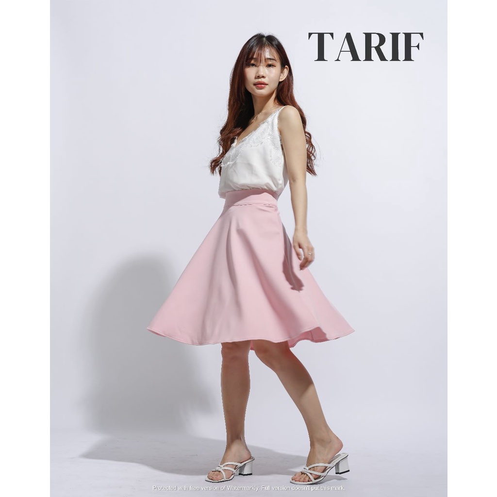 Naomi Flare Skirt Korean Style By TARIF- Rok High Waist 1/2