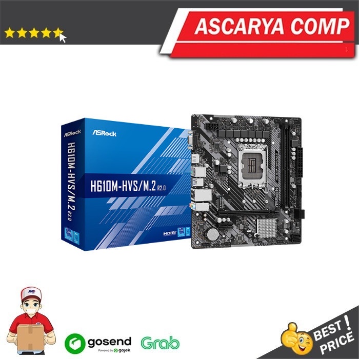 ASRock H610M-HVS/M.2 R2.0 (LGA1700, H610, DDR4, USB3.2, SATA3)