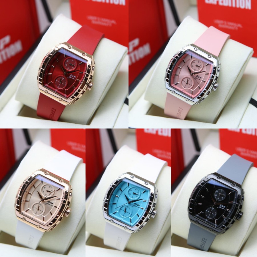 JAM TANGAN WANITA EXPEDITION E 6782 E6782 RUBBER SERIES TERBARU ORIGINAL