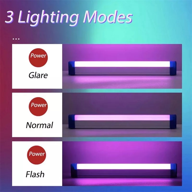 PP Lampu Neon Background LED 3 Mode Cahaya Sinar Fotografer Profesional Fill Light Terang