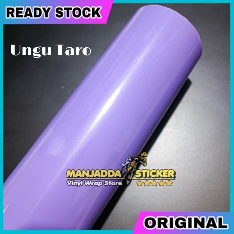 Skotlet ungu taro stiker ungu lilac glossy bahan tebal dan lentur mudah dipasang