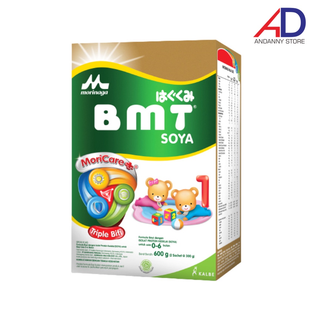 MORINAGA BMT SOYA 1 600GR (0-6 BULAN) / SUSU FORMULA MORINAGA